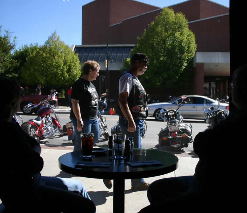 Bikers at the Coffeeshop