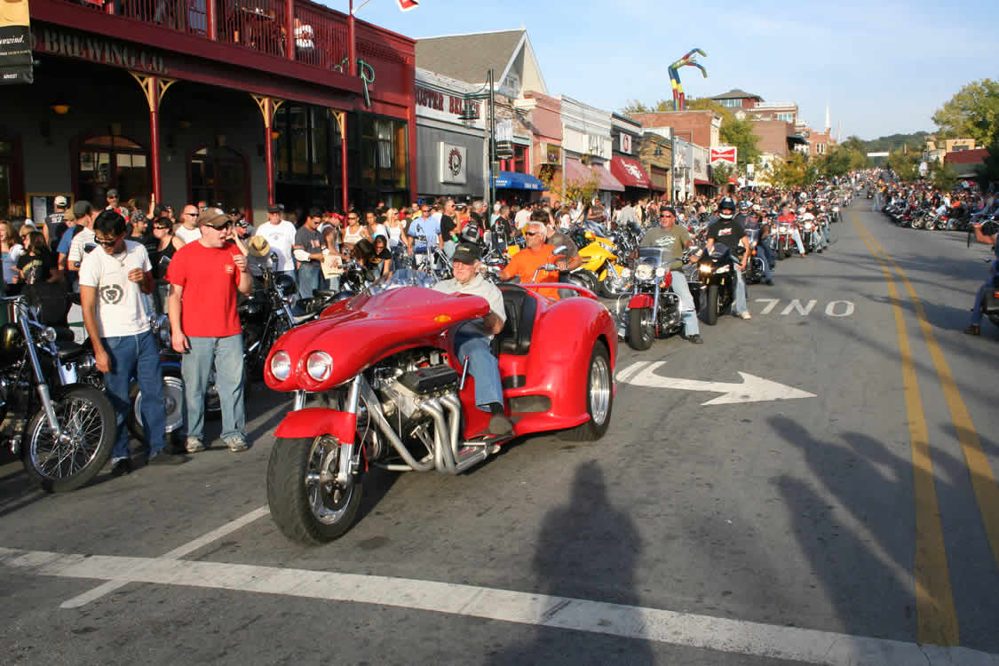 Dickson street during rally