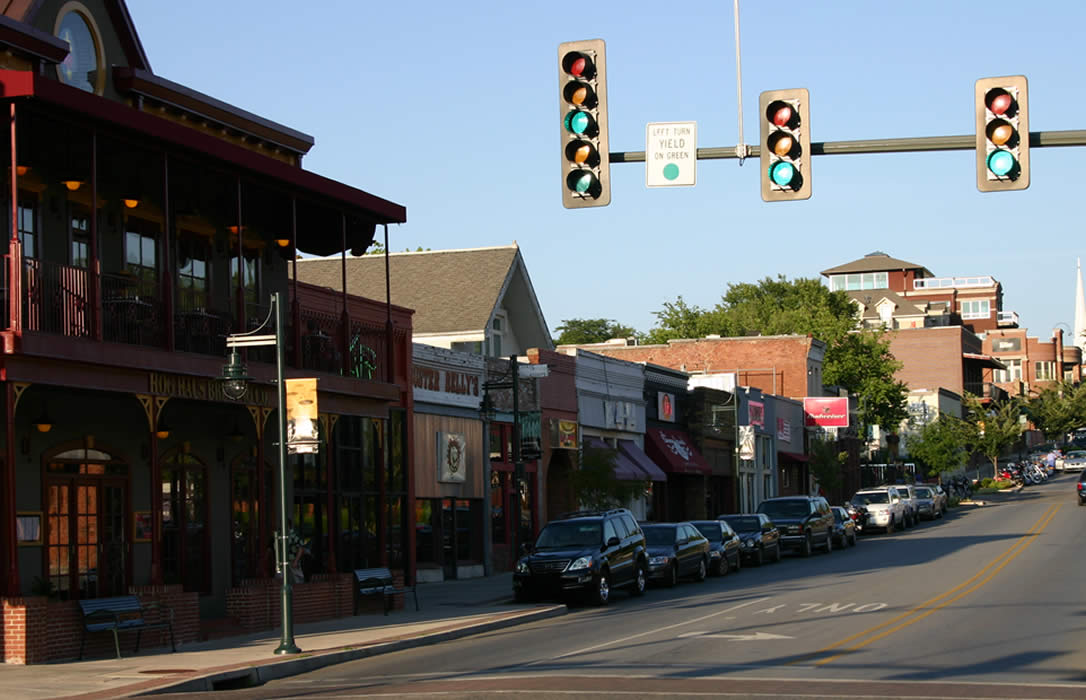 View of Dickson Street