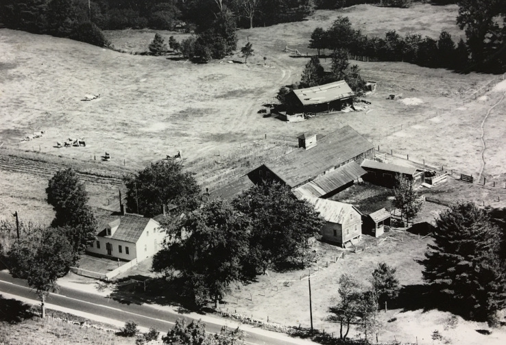 Aerial view of the Agnes Plummer farm 1960