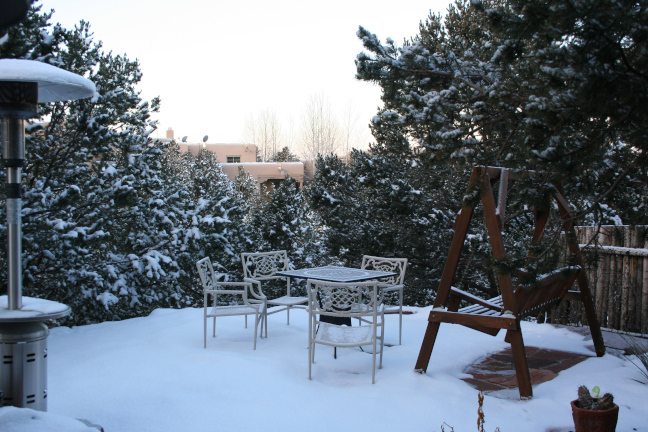 patio in winter