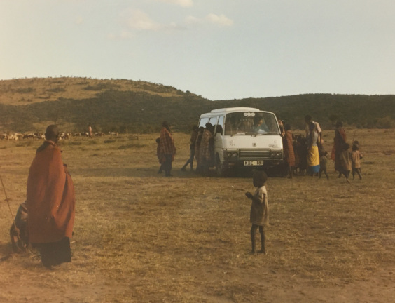 Our van at the Masai village