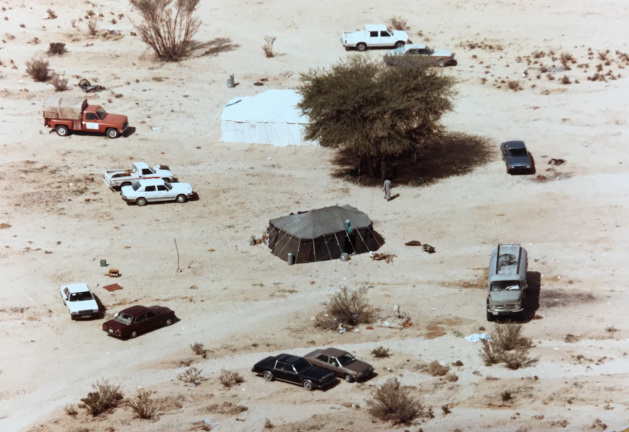 a desert campsite