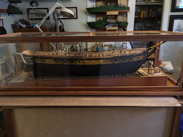 the model hull starboard completed