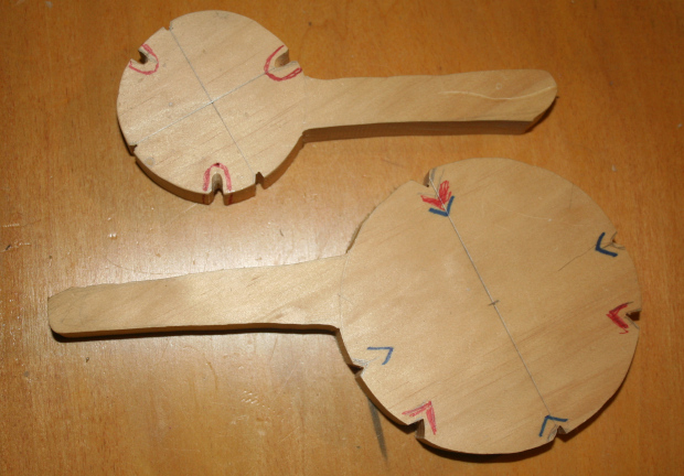 the plying guide paddles
