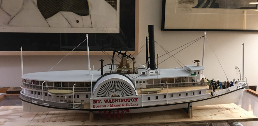 starboard view of model