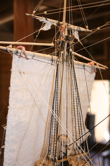 unfurling 
the fore topsail