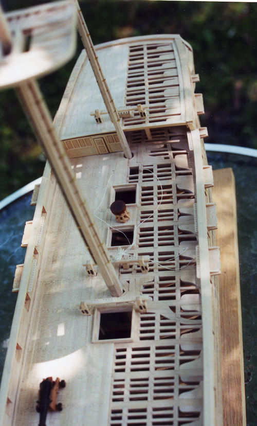 Photo showing deck timbering and planking