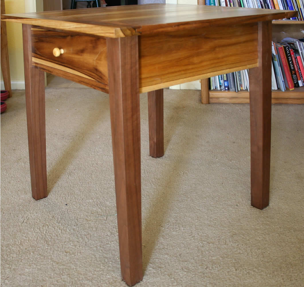 walnut and teak